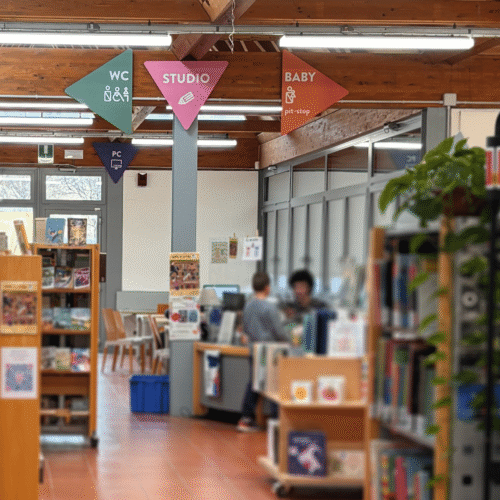 Nuova identità e segnaletica coordinata per la Biblioteca di Scandiano